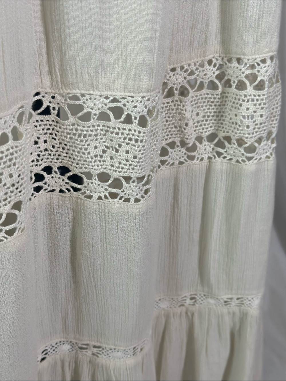 Mossimo Supply Co. Ivory Lace-Trim Maxi Dress NWOT - Picture 4 of 8